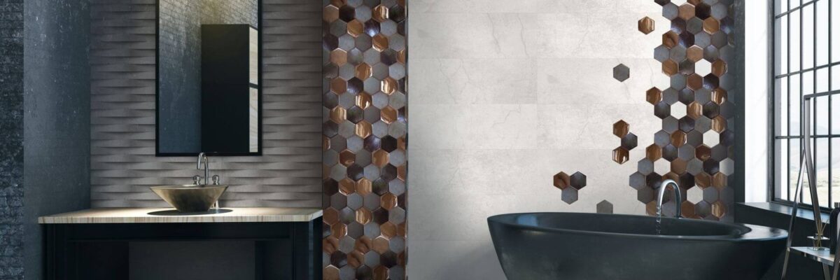 MOZAIKA VULCANO HEXAGON dekoracja ceramiczna 22x32 - obrazek 2