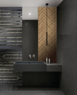 VERSO SILVER STRIPS GRIGIO dekoracja ceramiczna 60x120cm - obrazek 2