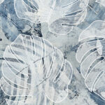 LEAF BLU dekoracja ceramiczna 60x120cm - obrazek 2