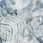 LEAF BLU dekoracja ceramiczna 60x120cm - obrazek 2