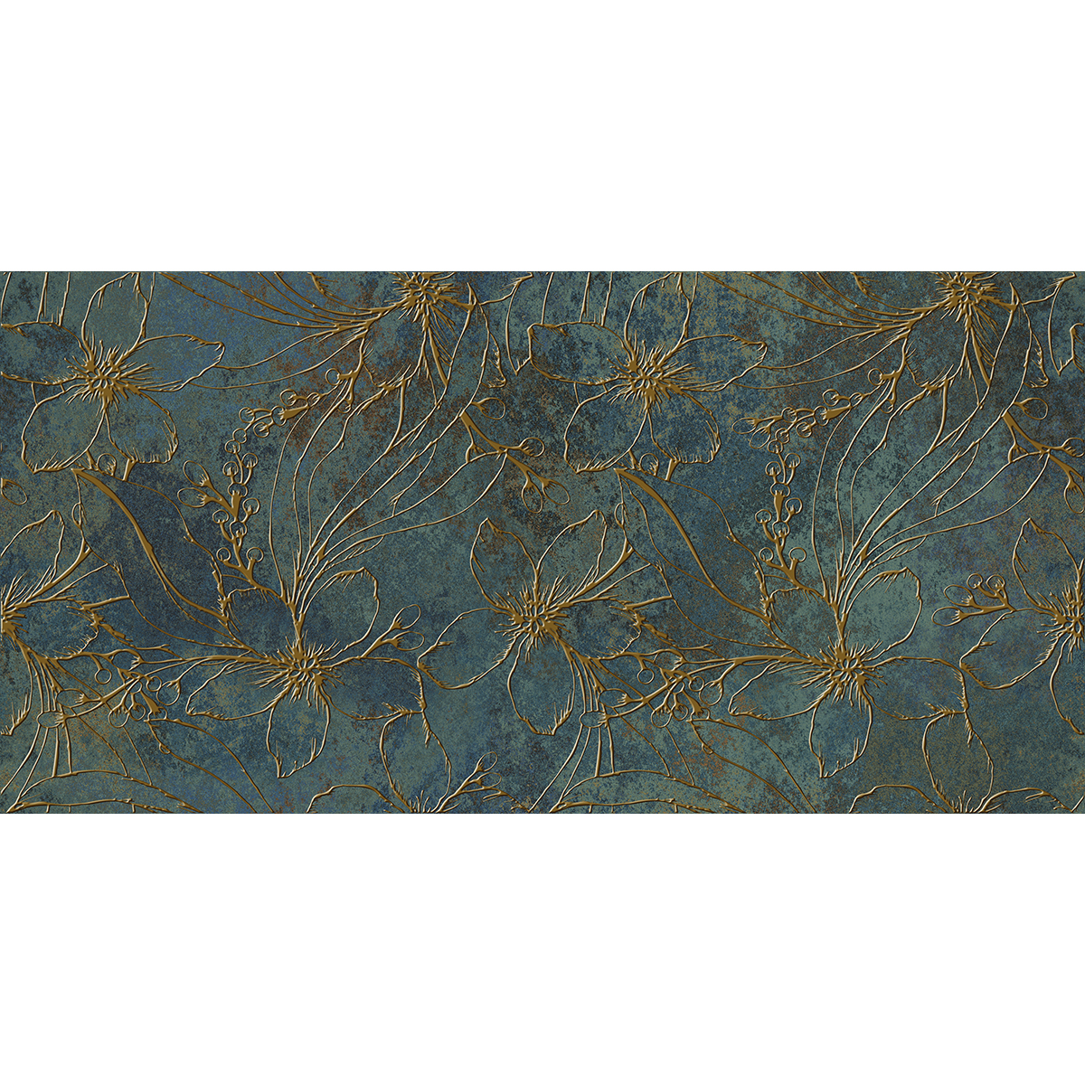 Old iron rust texture background FLOWER VENICE dekoracja ceramiczna 60x120cm - obrazek 1