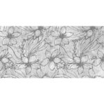 VERSO FLOWER GREY dekoracja ceramiczna 60x120cm