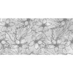 VERSO FLOWER GREY dekoracja ceramiczna 60x120cm