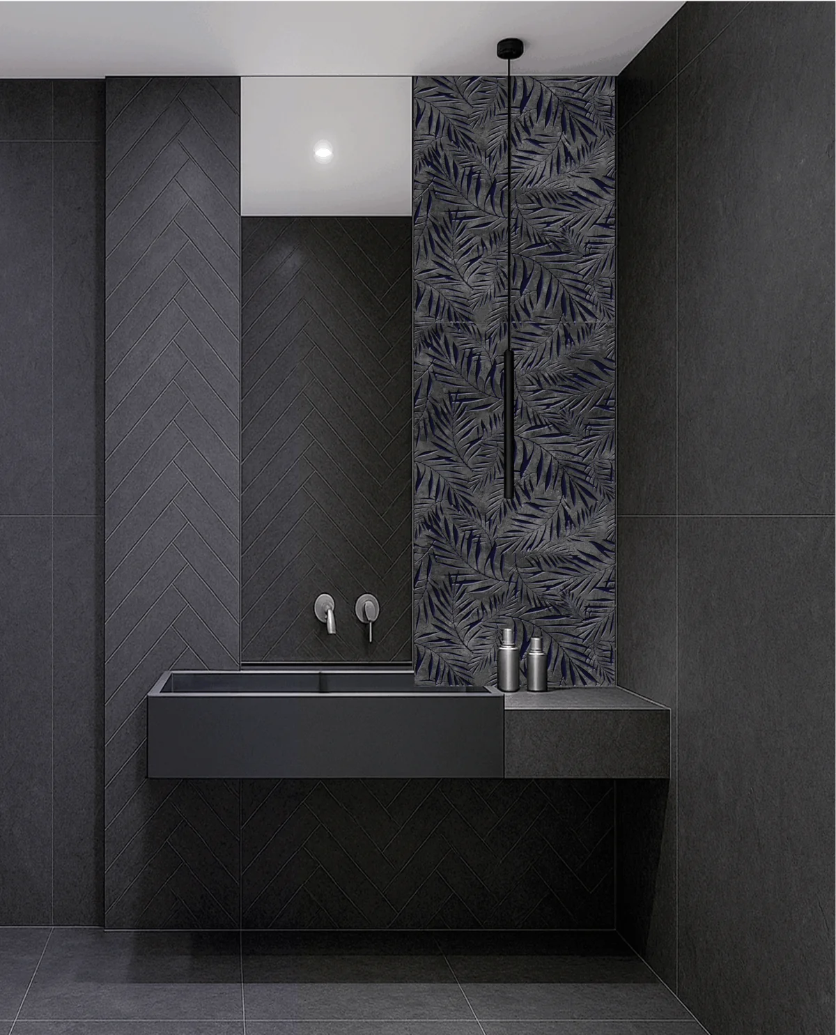 VERSO LEAF GRIGIO dekoracja ceramiczna 60x120cm - obrazek 3