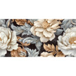 PEONY BLACK dekoracja ceramiczna 60x120