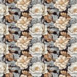 PEONY BLACK dekoracja ceramiczna 60x120 - obrazek 2