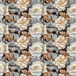 PEONY BLACK dekoracja ceramiczna 60x120 - obrazek 2