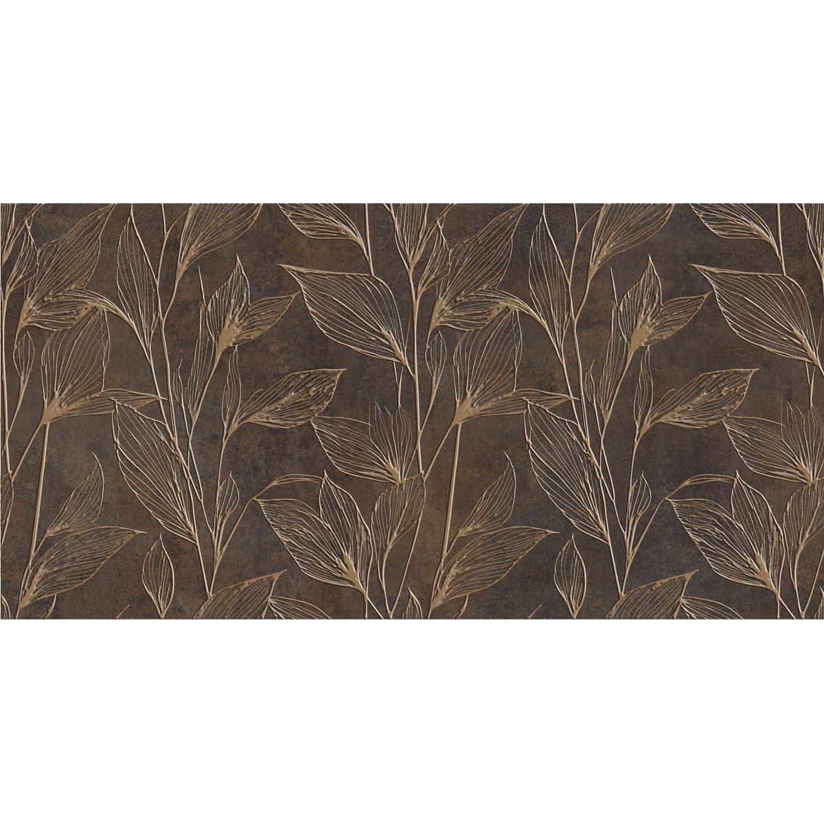 HIDRAULICOS VERSO FLOWER BROWN dekoracja ceramiczna 60x120cm - obrazek 1