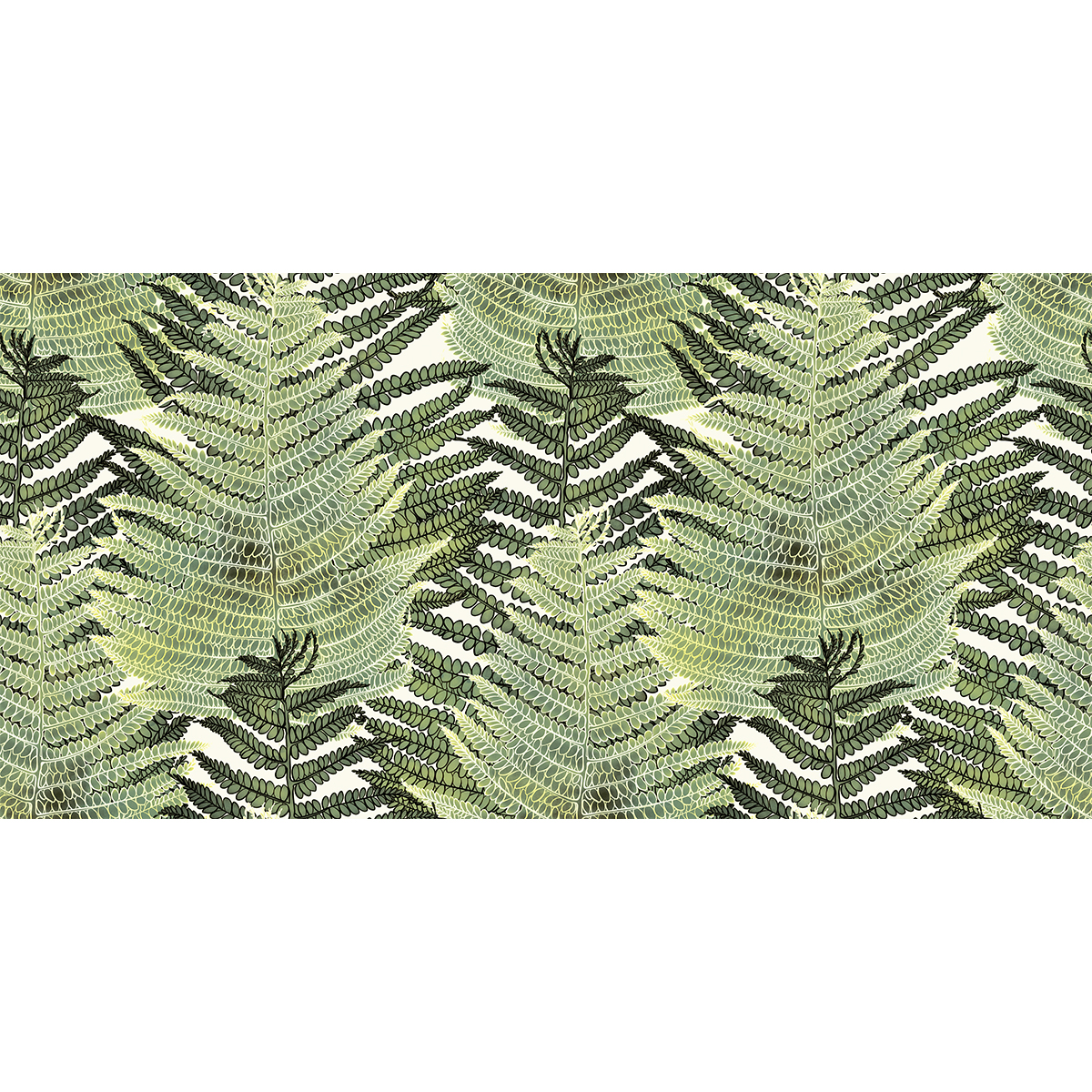 Imprints fern leaves seamless pattern FOREST dekoracja ceramiczna 60x120 - obrazek 1