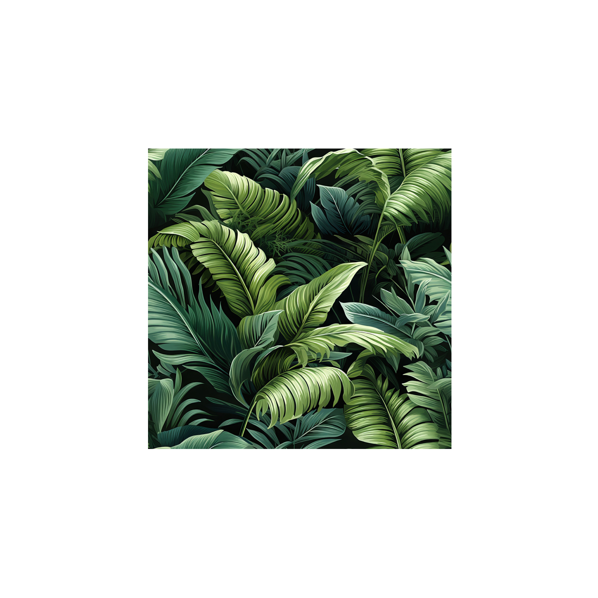 Gold art deco vintage fashion seamless pattern FOREST PALM dekoracja ceramiczna 60x60 - obrazek 1