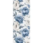 BLUE PEONY mural zadruk wielkoformatowy 5x60x120